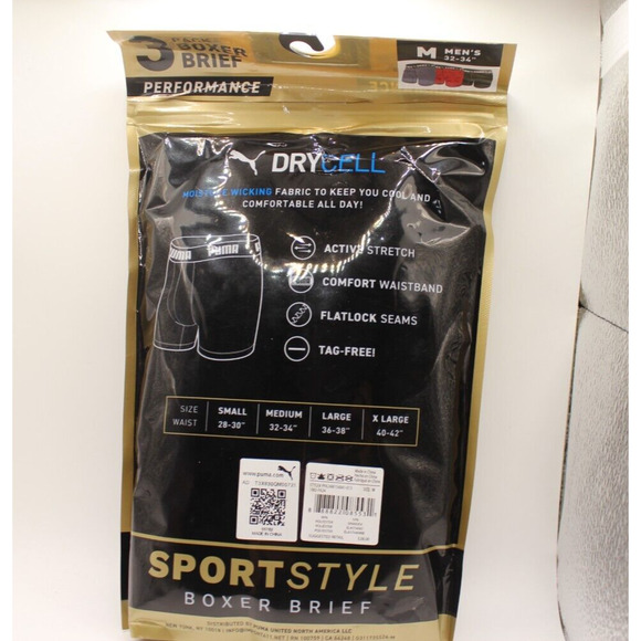 Puma Men's Underwear Sportstyle XL 3 Pack Blue Red Black New - Picture 6 of 7